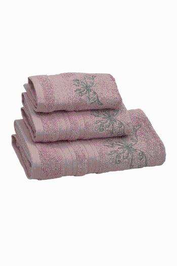 Soft Cotton Osuška a uteráky BUTTERFLY v darčekovom balení Ružová Sada