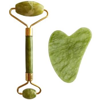 PALSAR7 Masážny valček a doštička Guasha – zelený xiuyan jadeit (8594209100262)