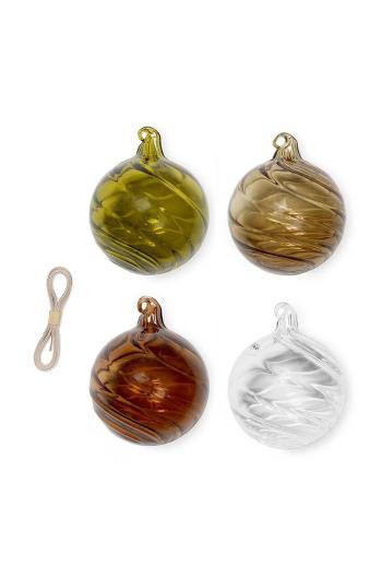 Sada vianočných ozdôb ferm LIVING Twirl Ornaments 4-pak