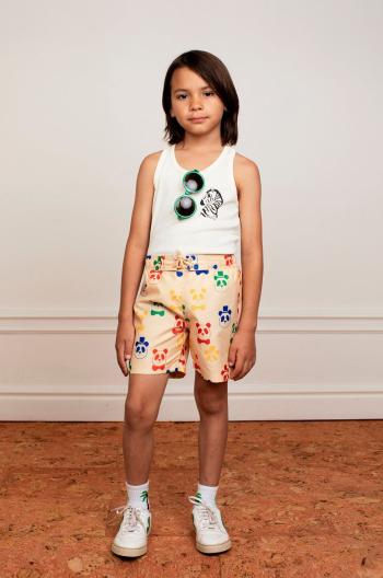Detské plavkové šortky Mini Rodini béžová farba