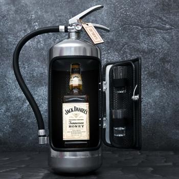 Dárkový hasičák Jack Daniel´s Honey (Barva hasičáku: Strieborná)