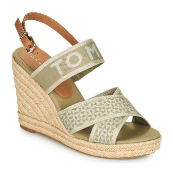 Tommy Hilfiger  Tommy Webbing High Wedge Sandal  Sandále Kaki