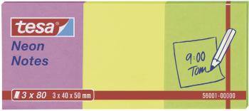 Samolepiaci blok tesa 56001-00-00, (š x v) 40 mm x 50 mm, ružová, žltá, zelená, 240 listov