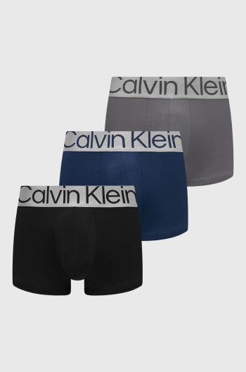 Boxerky Calvin Klein Underwear 3-pak pánske, tmavomodrá farba