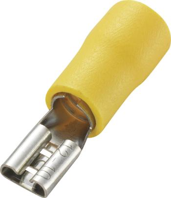 TRU COMPONENTS 1572191 faston zásuvka  Šírka zástrčky: 4.8 mm Hrúbka konektora: 0.5 mm 180 ° čiastočne izolované žltá 50