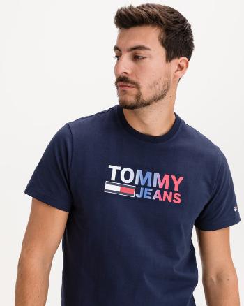 Tommy Jeans Color Corporation Logo Tričko Modrá