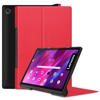 LEATHER Zaklápací obal Lenovo Yoga Tab 11 svetločervený