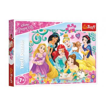 Puzzle TREFL Disney Princess - Šťastný svet princezien 200 dielikov