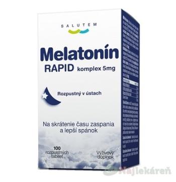 Melatonin RAPID komplex 5mg, na rýchle zaspanie, 100 ks rozpustných tabliet