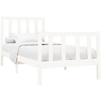 Rám postele biely masívna borovica 90 × 200 cm, 3106689