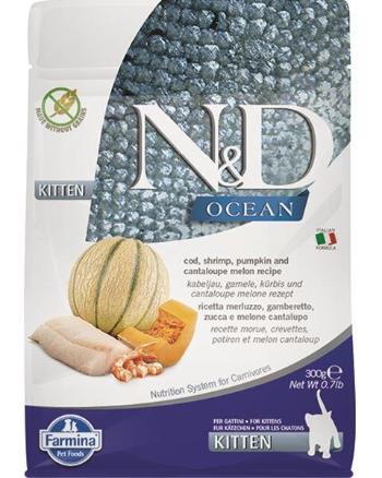 Farmina N&D cat OCEAN PUMPKIN (GF) kitten, cod, shrimp & cantaloupe melon 0,3kg