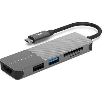 Feeltek Portable 5 in 1 USB-C Hub, silver/gray (HCM005APWW2F)