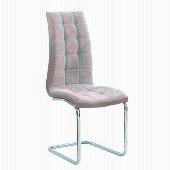 Jedálenská stolička, béžová/chróm, SALOMA NEW R4, rozbalený tovar