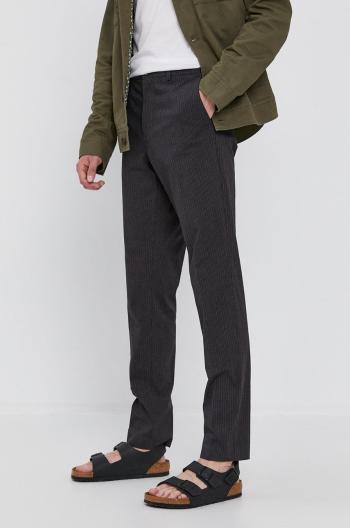 Nohavice Sisley pánske, šedá farba, priliehavé