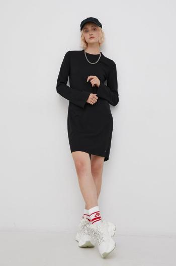 Šaty Superdry čierna farba, mini, priliehavé