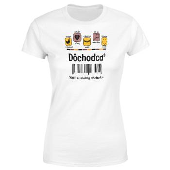 Tričko Dôchodca 100% (Veľkosť: 2XL, Typ: pre ženy, Farba tričká: Biela)