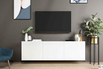 Sofahouse Dizajnový nástenný TV stolík Edana 150 cm biely