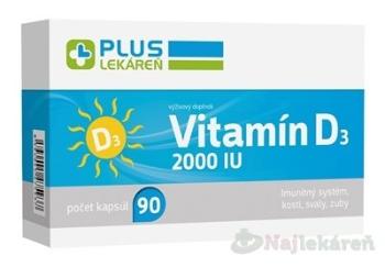 Plus Lekáreň Vitamín D3 2000 IU 90 kapsúl
