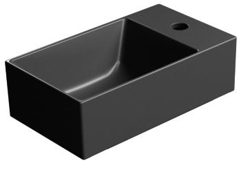 GSI - KUBE X keramické umývadlo 40x23 cm, pravé/ľavé, čierna matná 9484126