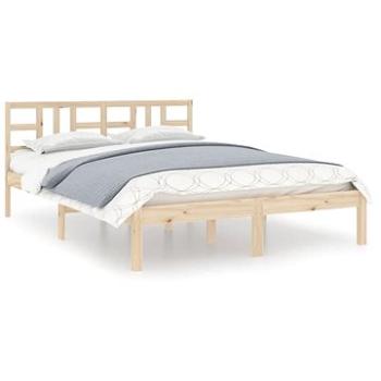 Rám postele masívne drevo 140 × 200 cm, 3105405