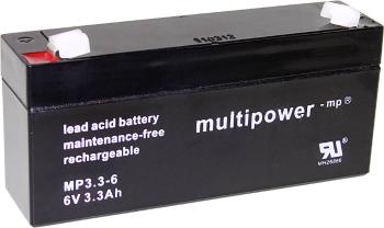 multipower PB-6-3,3-4,8 MP3,3-6 olovený akumulátor 6 V 3.3 Ah olovený so skleneným rúnom (š x v x h) 134 x 65 x 34 mm pl
