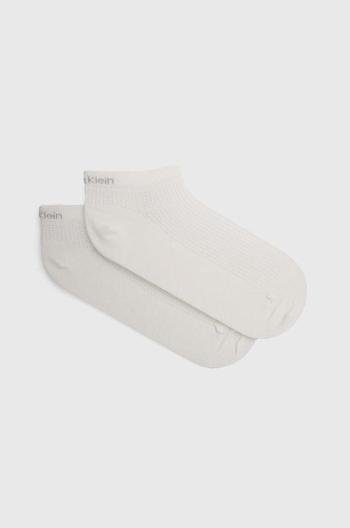Ponožky Calvin Klein 2-pak dámske, biela farba