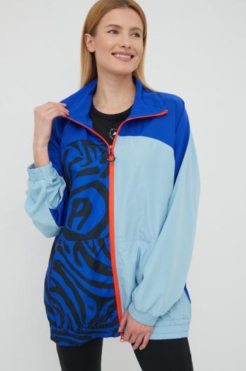 Športová bunda adidas by Stella McCartney HA8970 tyrkysová farba, prechodná, oversize