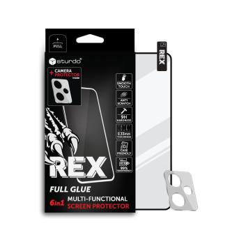 Sturdo Rex protective glass + Camera protection Xiaomi Redmi Note 12 5G, Full Glue 6v1