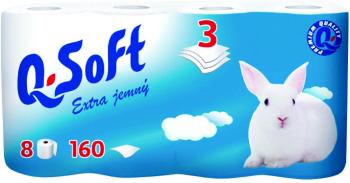 Q Soft Toaletny Papier 3Vr Biely 8X160Utr