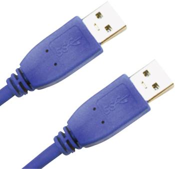JJ JouJye #####USB-Kabel #####USB 3.2 Gen1 (USB 3.0 / USB 3.1 Gen1) #####USB-A Stecker, #####USB-A Stecker 1.00 m modrá