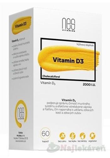 nesVITAMINS Vitamin D3 2000 I.U. 60 ks