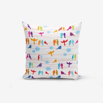 Obliečka na vankúš s prímesou bavlny Minimalist Cushion Covers Colorful Bird, 45 × 45 cm