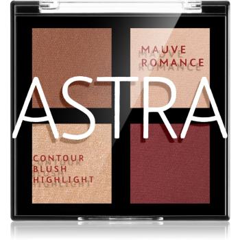 Astra Make-up Romance Palette kontúrovacia paletka na tvár na tvár odtieň 03 Mauve Romance 8 g
