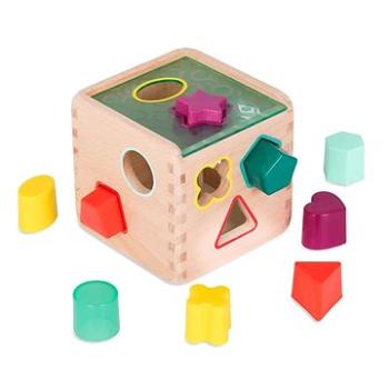 B-Toys Kocka drevená s vkladacími tvarmi Wonder Cube (062243422384)