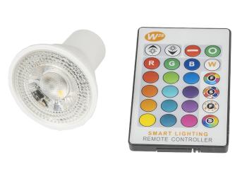 T-LED RGBW LED bodová žiarovka 5W GU10 230V Farba svetla: RGB + teplá bielá 021160