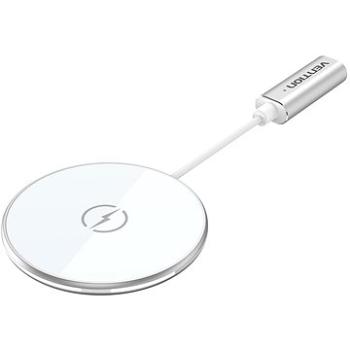 Vention Magnetic Wireless Charger 15W Ultra Thin 0.05m White + USB-C Cable 1m (FGAWAG)