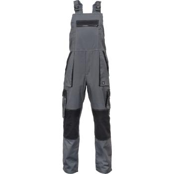 Cerva Pánske pracovné nohavice s náprsenkou MAX SUMMER - Antracit / čierna | 52