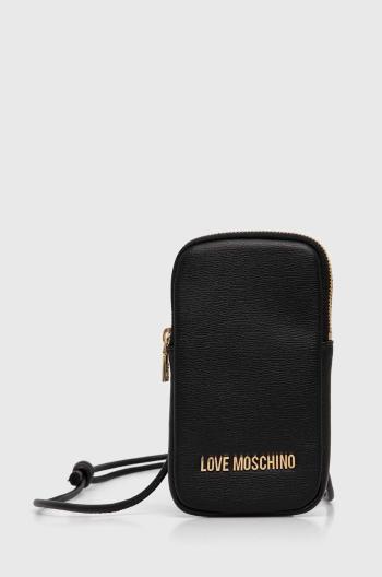 Obal na mobil Love Moschino čierna farba, JC5641PP1LLD0000