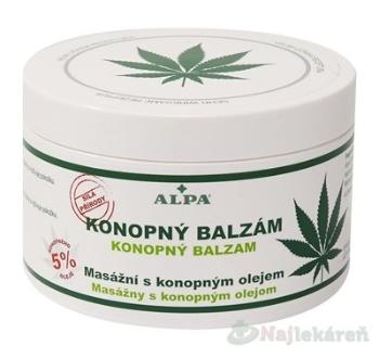 Alpa konopný balzam masážny s mentolom 250 ml