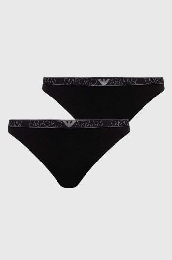 Tangá Emporio Armani Underwear 2-pak čierna farba