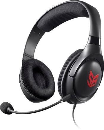 Creative Sound Blaster Blaze herný headset jack 3,5 mm káblový cez uši čierna, červená stereo
