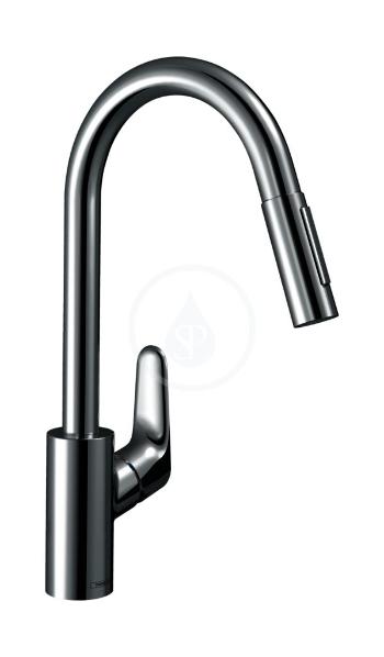 HANSGROHE HANSGROHE - Focus M41 Páková drezová batéria 240, s vyťahovacou spŕškou, chróm 31815000