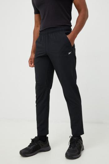 Tréningové nohavice Reebok DMX pánske, čierna farba, jednofarebné