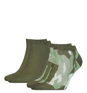 LEVI`S - 2PACK Levi`s army green camouflage členkové ponožky-43-46