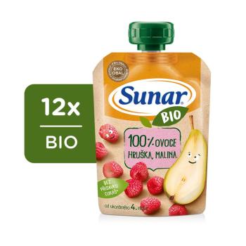 12x SUNAR BIO kapsička Hruška, malina 100 g