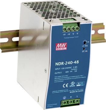 Mean Well NDR-240-24 sieťový zdroj na montážnu lištu (DIN lištu)    240 W 1 x