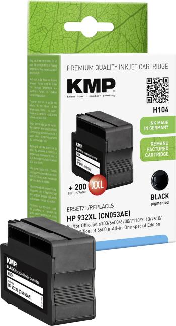 KMP Ink náhradný HP 932XL kompatibilná  čierna H104 1725,4001