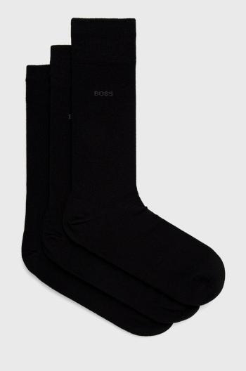 Ponožky BOSS (3-pak) pánske, čierna farba