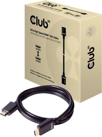 club3D HDMI prepojovací kábel #####HDMI-A Stecker, #####HDMI-A Stecker 3.00 m čierna CAC-1373 samozhášavý #####HDMI-Kabe