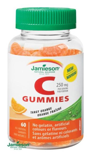 Jamieson Vitamín C Gummies žel.pastilky s príchuťou pomaranča 60 tabliet